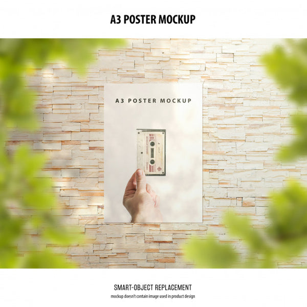 Free A3 Poster Mockup Psd