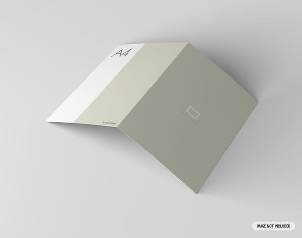 Free A4 Bifold Brochure Mockup Psd