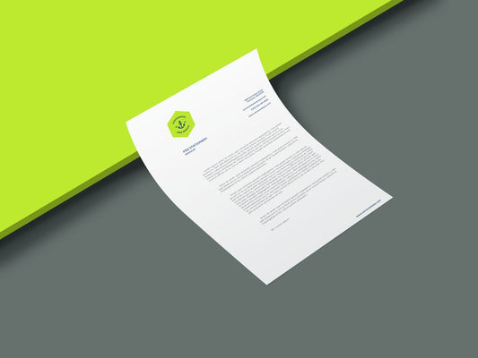 Free A4 Curled Paper Mockup