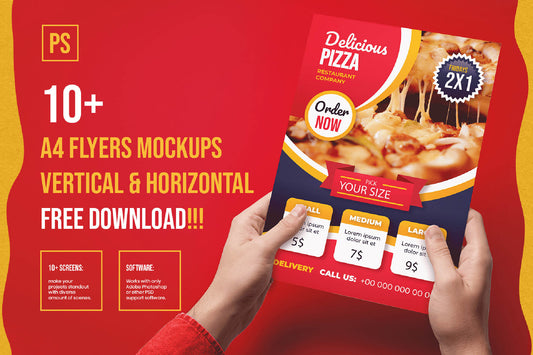 Free A4 Flyer Mockups