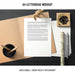 Free A4 Letterhead Mockup With Workspace Concept Psd