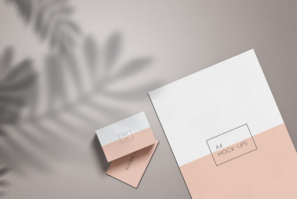 Free A4 Paper & Card Mockup