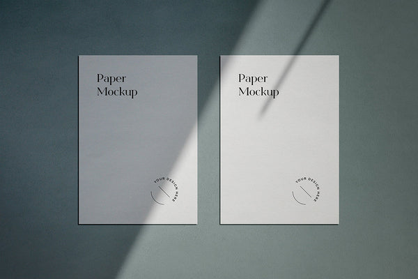 Free A4 Paper Mockup With Shadow Overlay