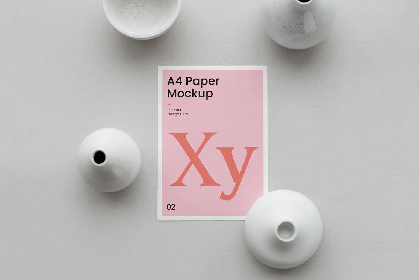 Free A4 Paper Mockup