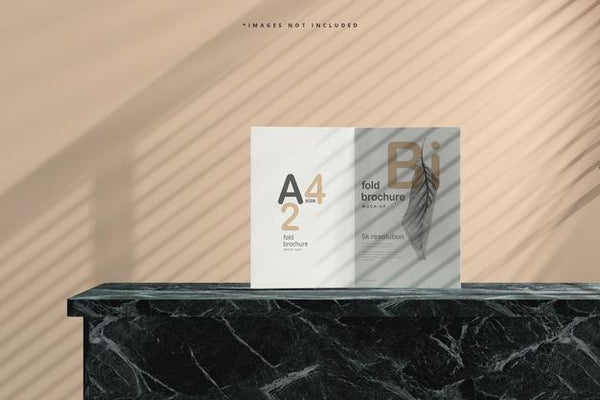 Free A4 Size Bi Fold Brochure Mockup Psd