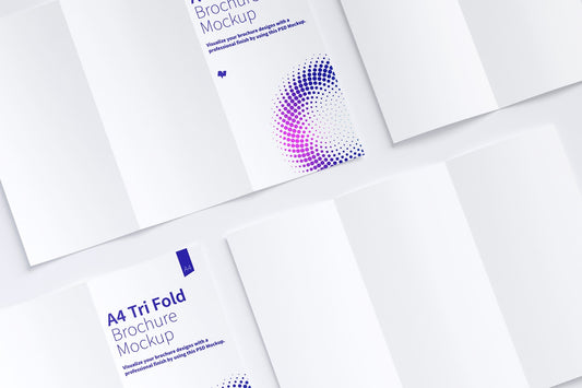 Free A4 Trifold Brochure Mockup 07