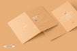 Free A5 A6 Folded Brochure Card Mockup Psd