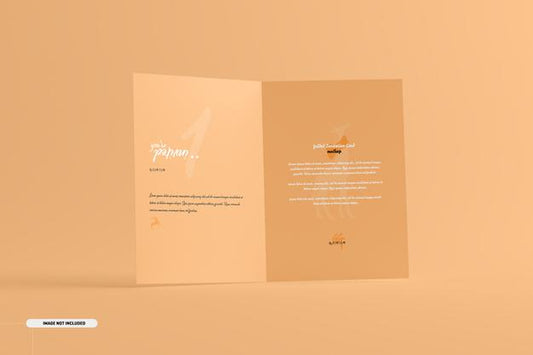 Free A5 A6 Folded Invitation Card Mockup Psd