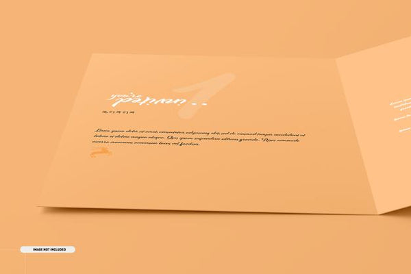 Free A5 A6 Folded Invitation Card Mockup Psd