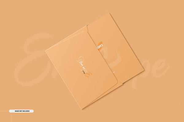 Free A5 A6 Folded Invitation Card Mockup Psd