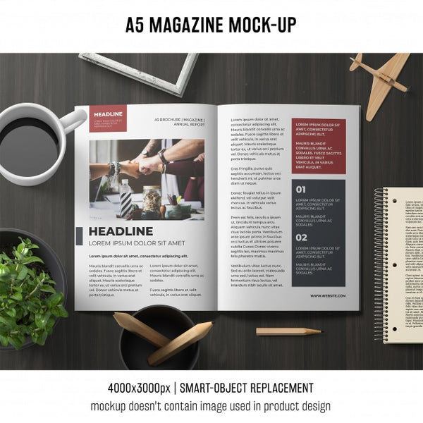 Free A5 Brochure Mockup Psd