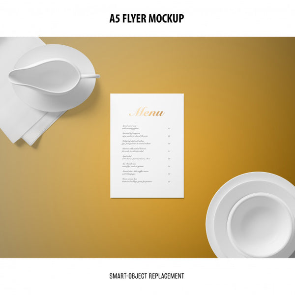 Free A5 Flyer Mockup Psd