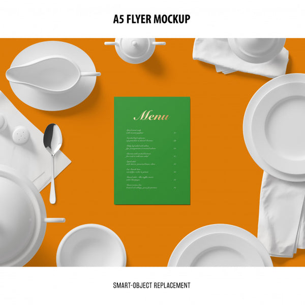 Free A5 Flyer Mockup Psd