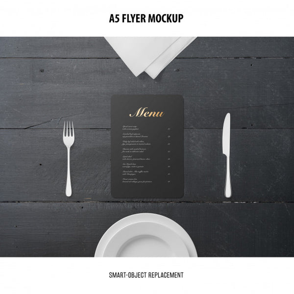 Free A5 Flyer Mockup Psd