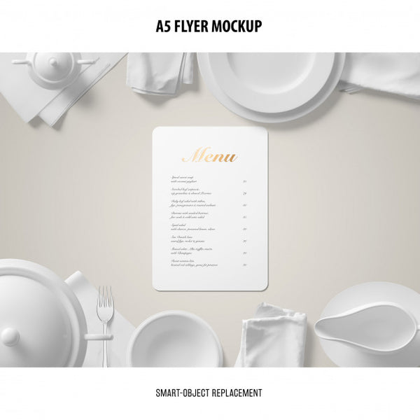 Free A5 Flyer Mockup Psd