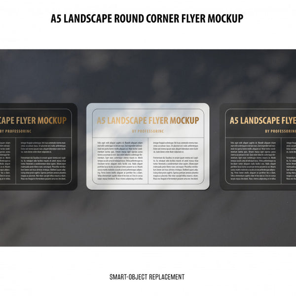 Free A5 Landscape Flyer Mockup Psd