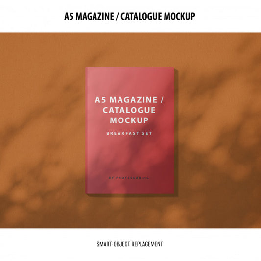 Free A5 Magazine Catalogue Mockup Psd