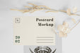 Free A5 Postcard With Envelope Mockup