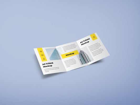 Free A5 Trifold Mockup