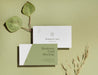 Free Above View Business Cards With Leaves Psd