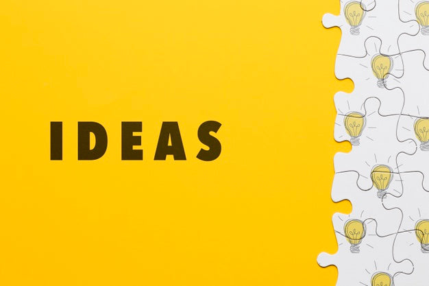 Free Above View Frame With Puzzle And Copy-Space Psd