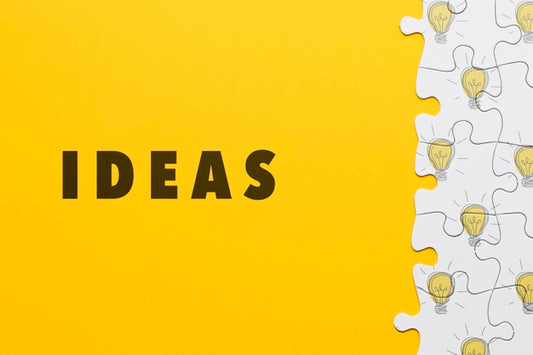 Free Above View Frame With Puzzle And Copy-Space Psd