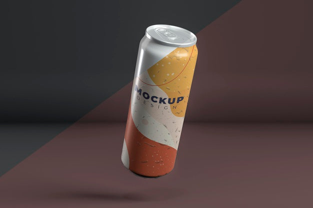 Free Abstract Can Packaging Concept Mock-Up Psd