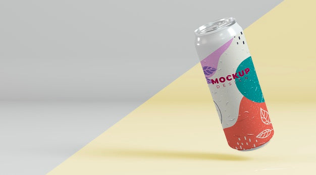Free Abstract Can Packaging Concept Mock-Up Psd
