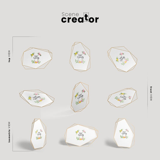 Free Abstract Frame View Of Spring Scene Creator Psd