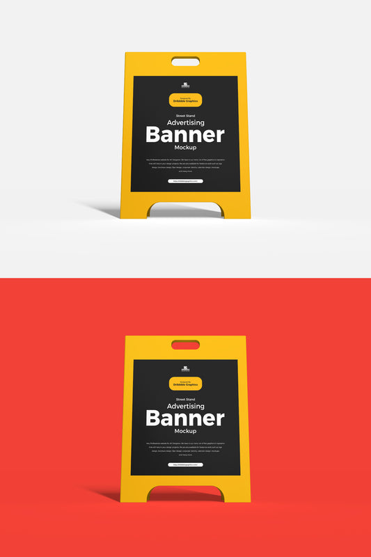 Free Advertising Banner Stand Mockup Psd