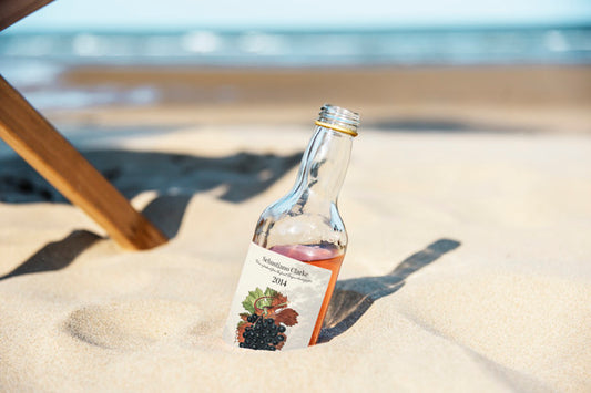Free Alcoholic Drink In The Sand Psd