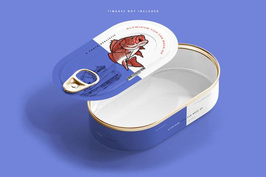 Free Aluminum Fish Can Mockup Psd