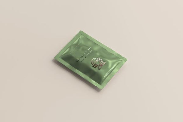 Free Aluminum Foil Sachet Packet Mockup Psd