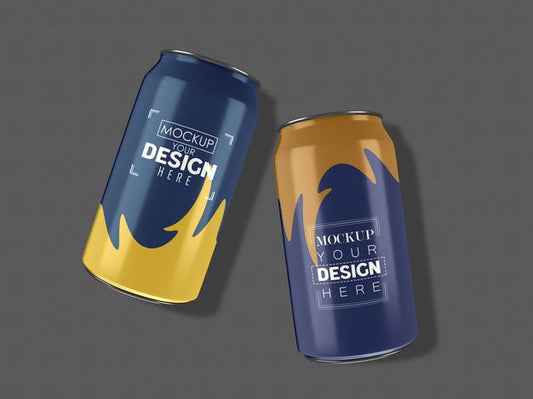 Free Aluminum, Metal Can Package Mockup For Branding And Identity. Psd