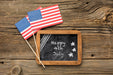 Free American Flags And Frame With Mock-Up Psd