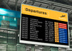 Free Announcement Screen Mockup At The Airport Psd