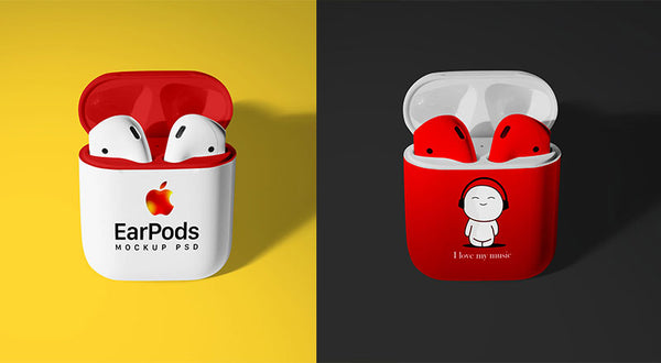 Free Apple Airpods 2 Mockup Psd