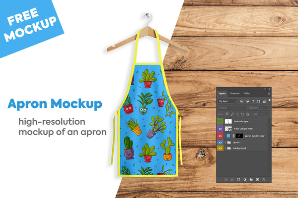 Free Apron Mockup Psd Download