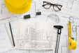 Free Architecture Composition With Paper Mockup Psd
