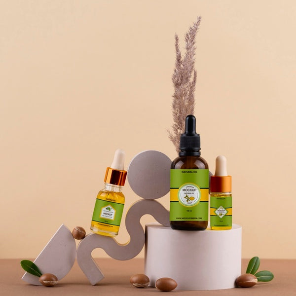 Free Argan Oil Products Mockup Psd