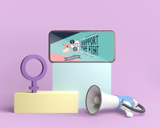 Free Arrangement For Girl Power Concept Psd