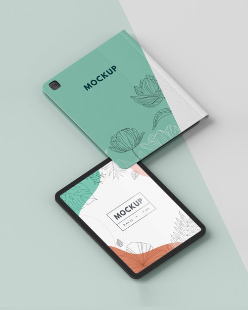Free Arrangement Of Tablet Case Mock-Up Psd