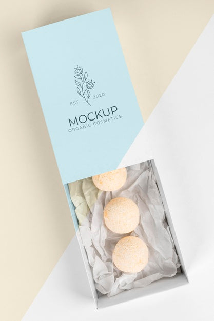 Free Arrangement With Bath Bombs Top View Psd