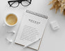 Free Arrangement With Mock-Up Notepad On A Desk Psd