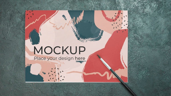 Free Artist Concept Assortment With Paper Mock-Up Psd