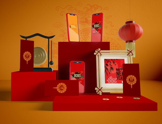 Free Artistic Chinese New Year Illustration Psd