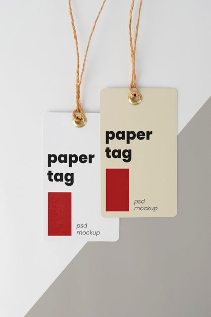 Free Assortment Of Mock-Up Paper Tags Psd