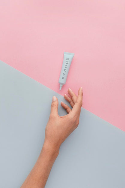 Free Assortment Of Nail Care Products With Mock-Up Psd