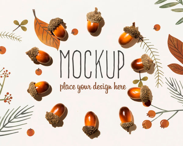 Free Autumnal Mock-Up Concept Psd