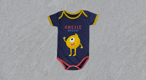 Free Baby Onesie Mockup Psd